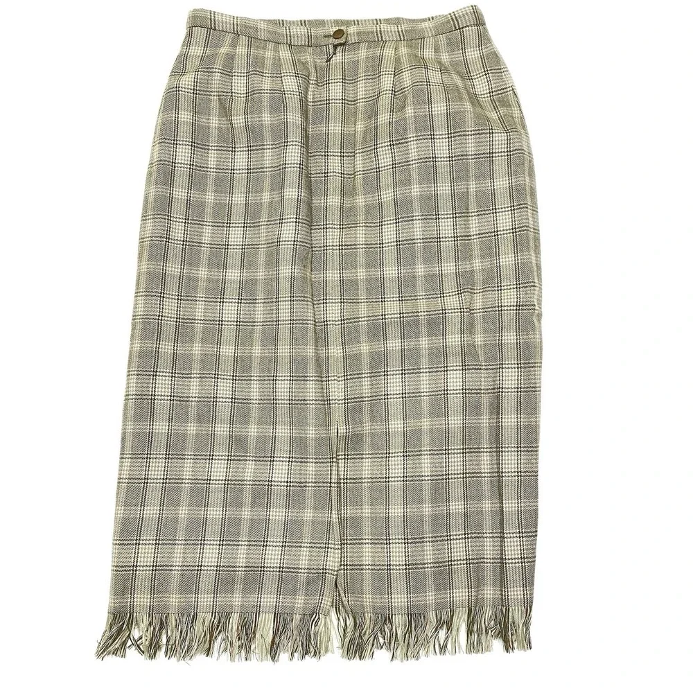 Vintage Harve Benard 8 100% Wool Plaid Blazer and size 10 Skirt Pendleton Wool - Picture 6 of 8